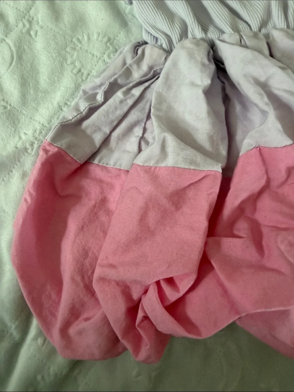 GAP Pink and Light Gray Bubble Dress